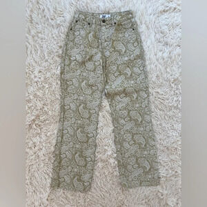 Tiger mist breanne bandana cream high waisted wide leg jeans size S